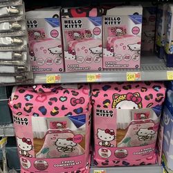 hello kitty bedsheets and pillow