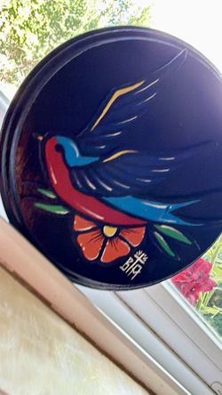 Hummingbird wood art