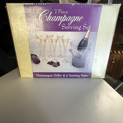 Luminescence 7 Piece Champagne Serving Set