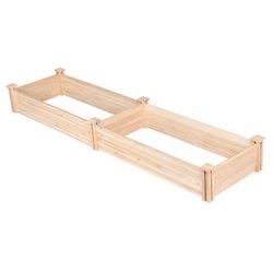 Wooden Raised Garden Bed Divisible Planter Box for Vegetable, Flower, Greens & Planting