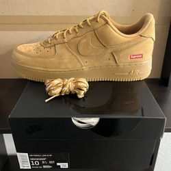 DS Supreme x Nike Air Force 1 Wheat Men Sz10