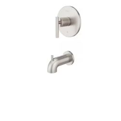 Pfister Zeelan Spot defense brushed nickel 1-handle Multi-function 5.59-Inches Round Bathtub and shower Faucet with Valve
