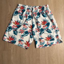 Size Large - Mitchell And Ness Golden State Warriors NBA Basketball Shorts Tropical - Nike Sports New Era