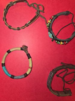 ALOHA Boho beach bracelets leather