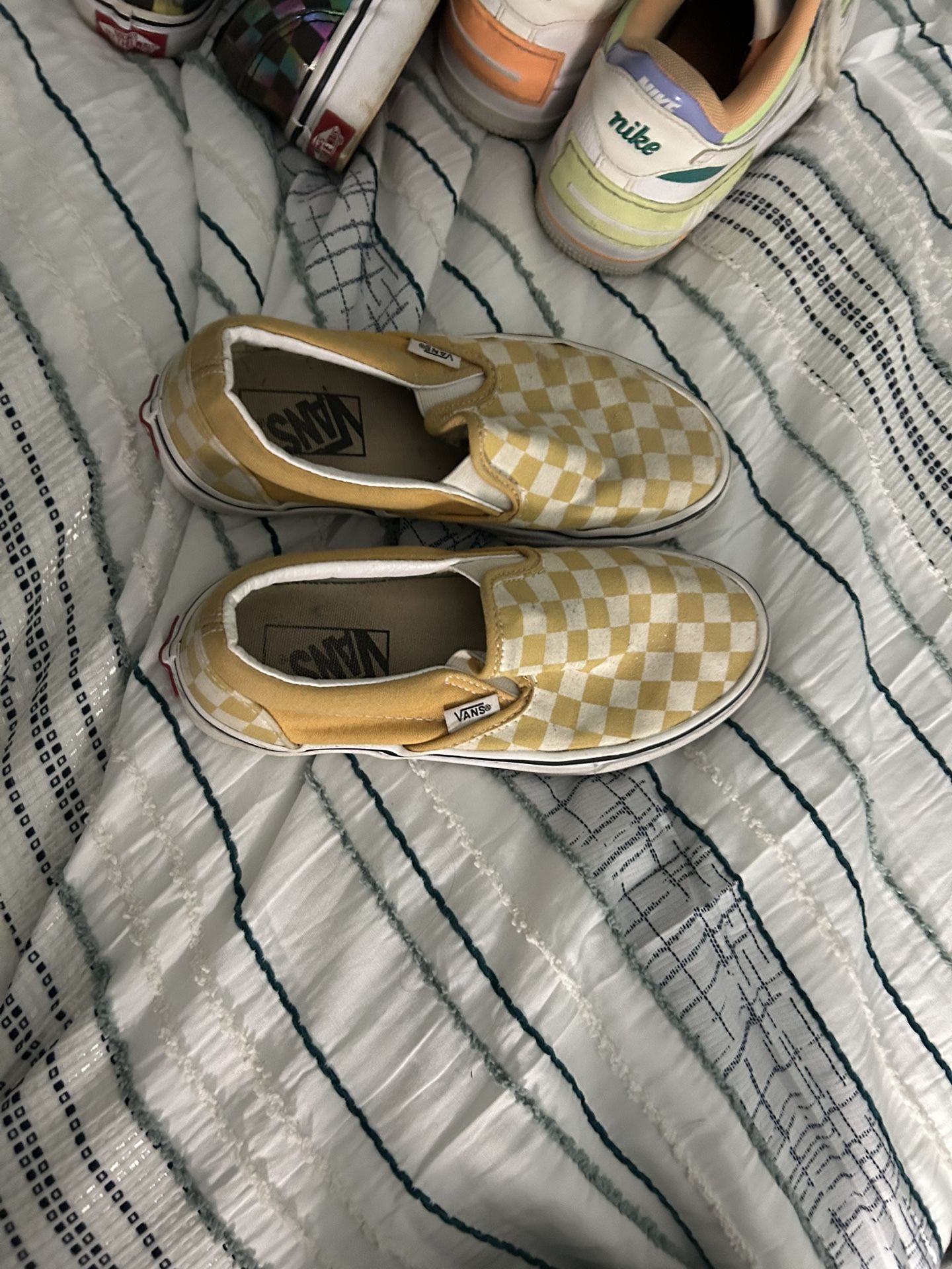 Yellow Checkered Vans