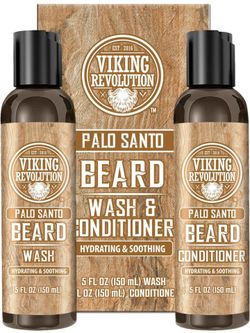 Beard Wash and Beard Conditioner for Men with Argan Oil and Jojoba Oil - Beard Softener and Strengthener Beard Care Beard Shampoo and Conditioner