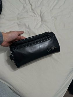 Leather toiletries bag