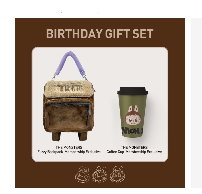Popmart Membership Birthday Gift Set