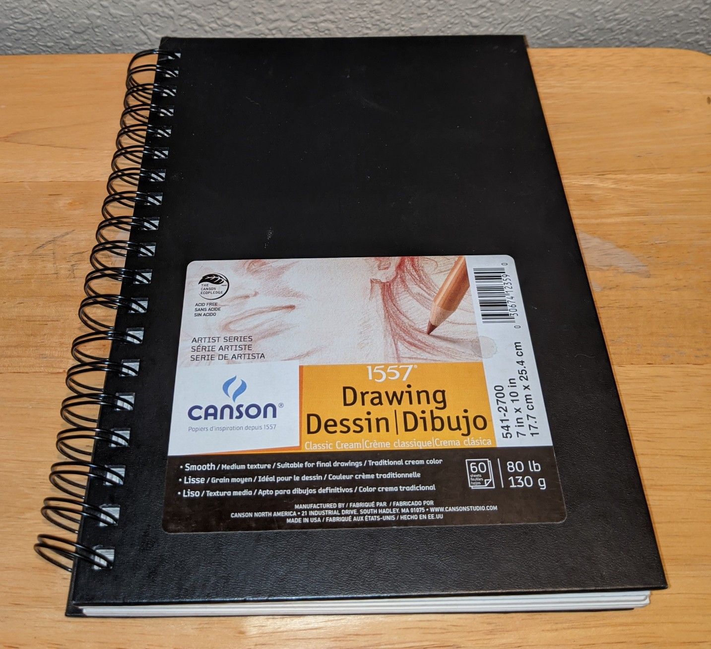 Canson Drawing book 7" x 10", 60 pgs., new