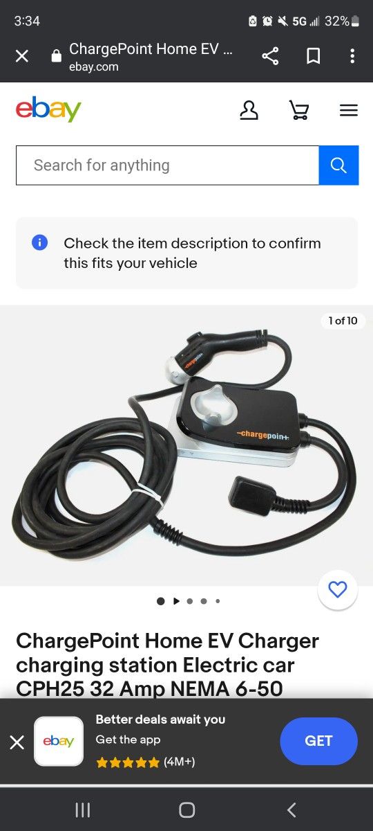 Chargepoint Electric Car Home Charger Kit for Sale in Costa Mesa, CA