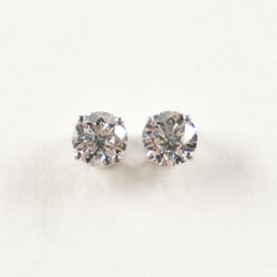 New 2.07 CTW  Pair of Diamond Earrings D, VVS2 