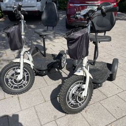 Euro Scooter With Basket Goes 25 Miles Per Hour With Chargers $1700 Each 