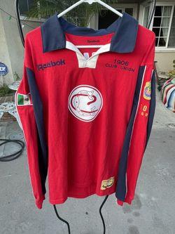 Reebok Chivas Guadalajara México Centenario 100 years Futbol soccer Jersey Sz Medium/large long sleeve