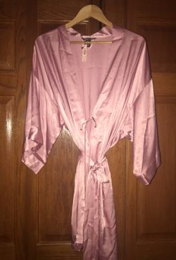 Beautiful pink silk robe