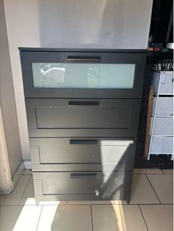 Modern Black 4-Drawer Dresser