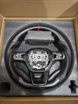 BRAND NEW 2022-2026 Civic & 2023-2026 Accord 11th Gen Real Carbon Fiber Steering Wheel W/ REPLACEMENT TRIM