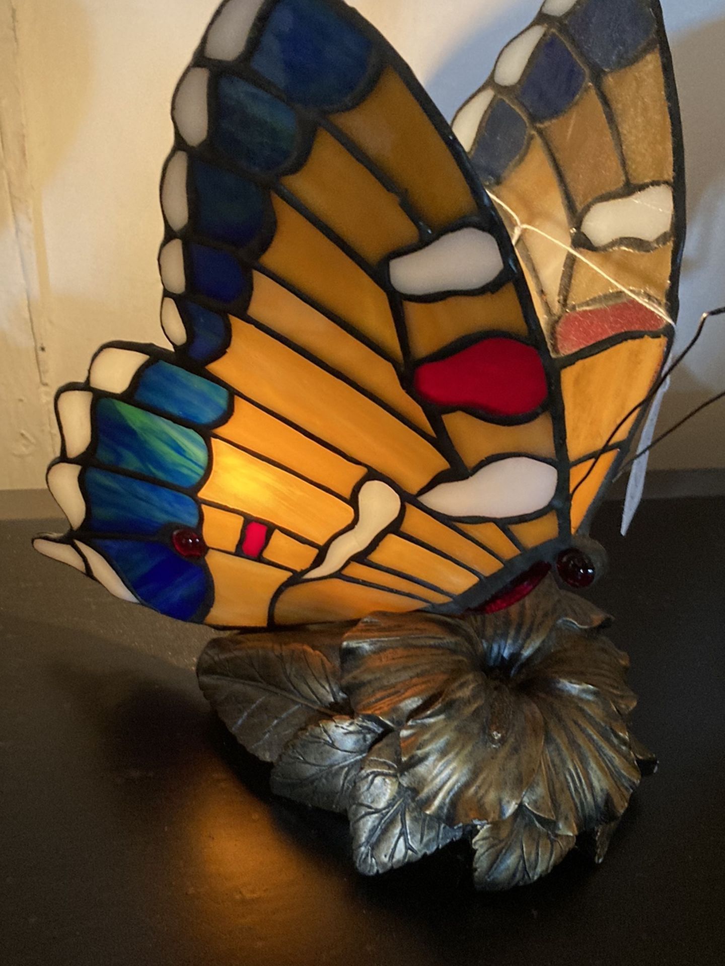 Stained Glass Butterfly Lamp