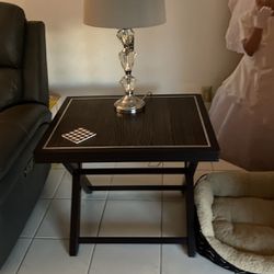 Leather Couch N End Tables 