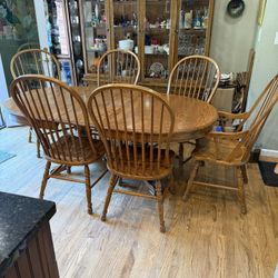 Oak Dining Room Table With 6 Chairs