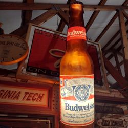 Large Lighted Budweiser Bottle