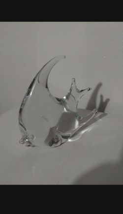 SA MURANO GLASS ANGEL FISH FIGURINE 5.5"×5" - V80