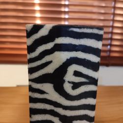 Zebra Stripped Candle 