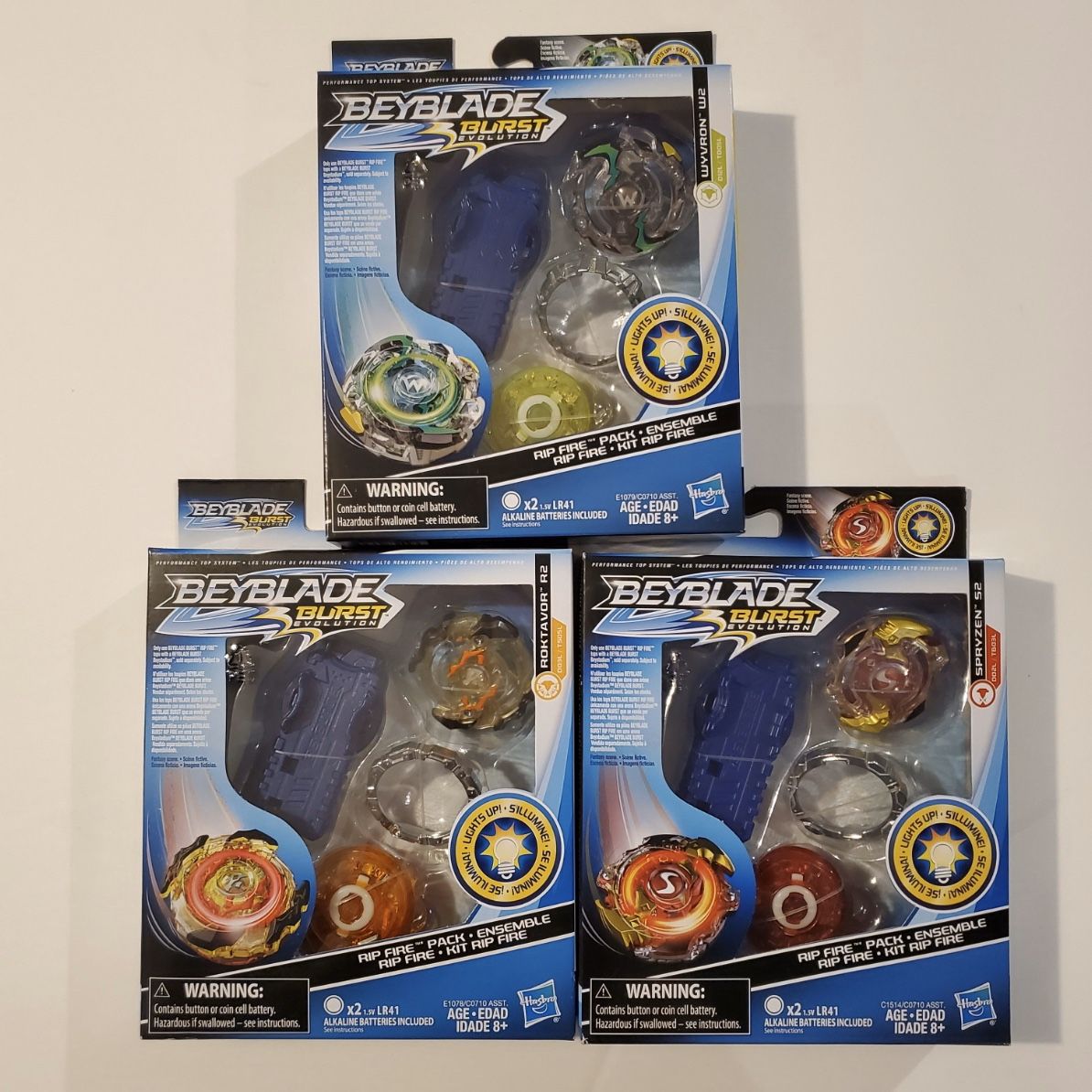 Beyblade Burst RipFire Lot of 3 different colors