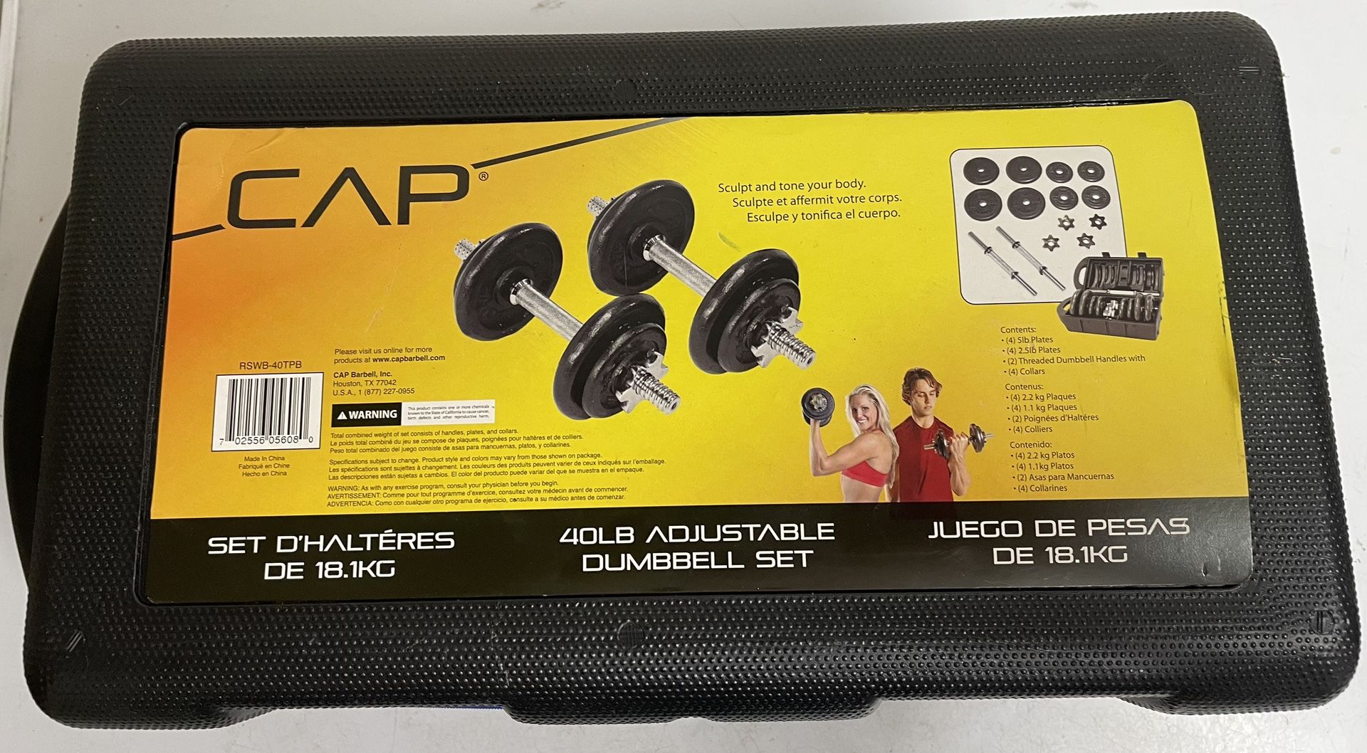 CAP 40lb Adjustable Dumbbell Set