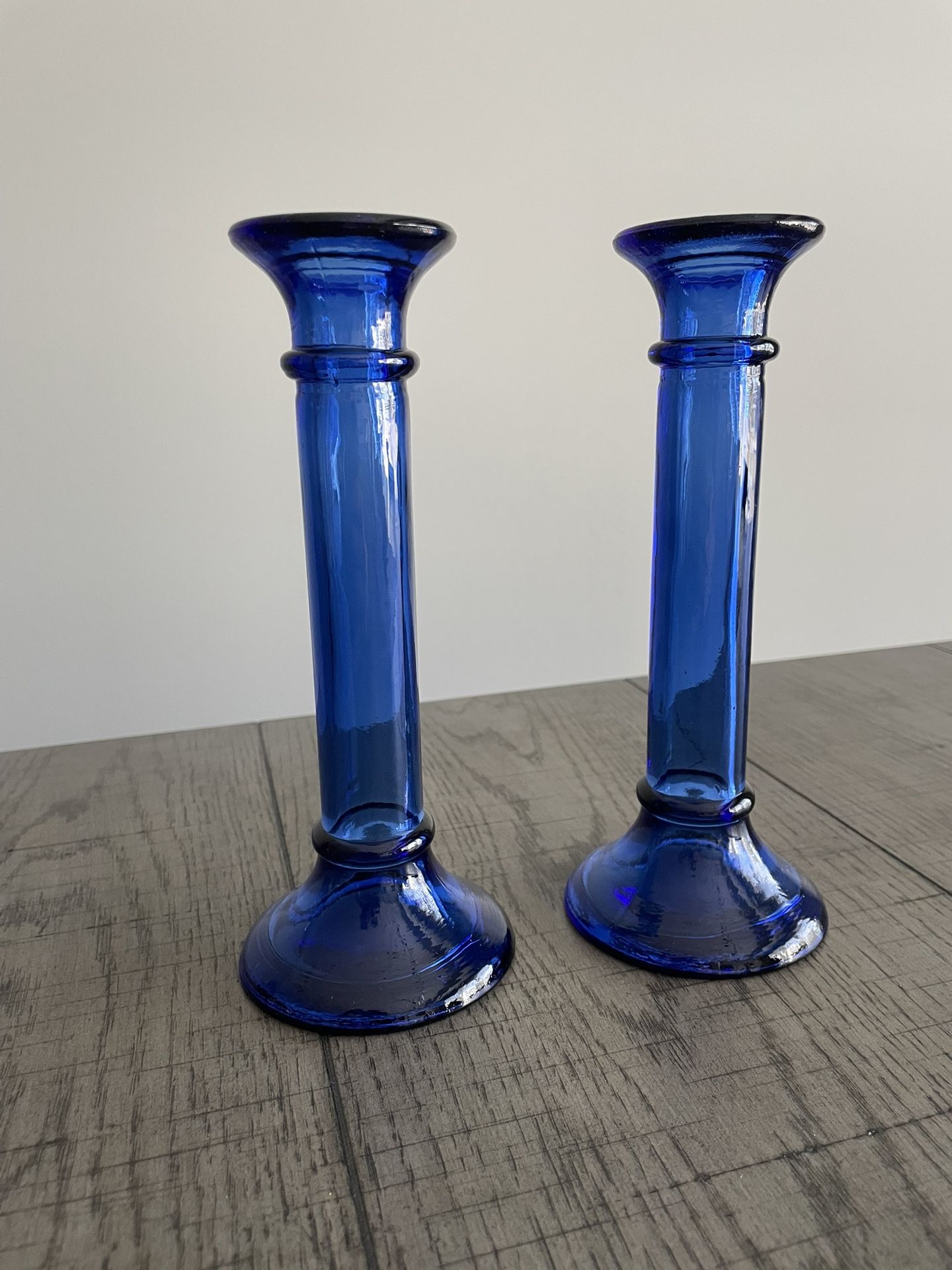 Cobalt Blue Candlesticks