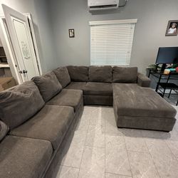 Sectional Queen Memory Foam Sleeper Sofa Bed