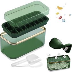 Ice-Cube Tray With Lid And Bin, Ice Tray Comes With Ice Container