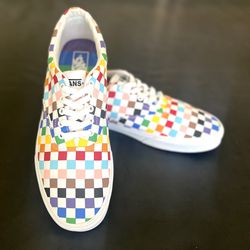 Van Checkerboard Pride Lace Skate Shoes