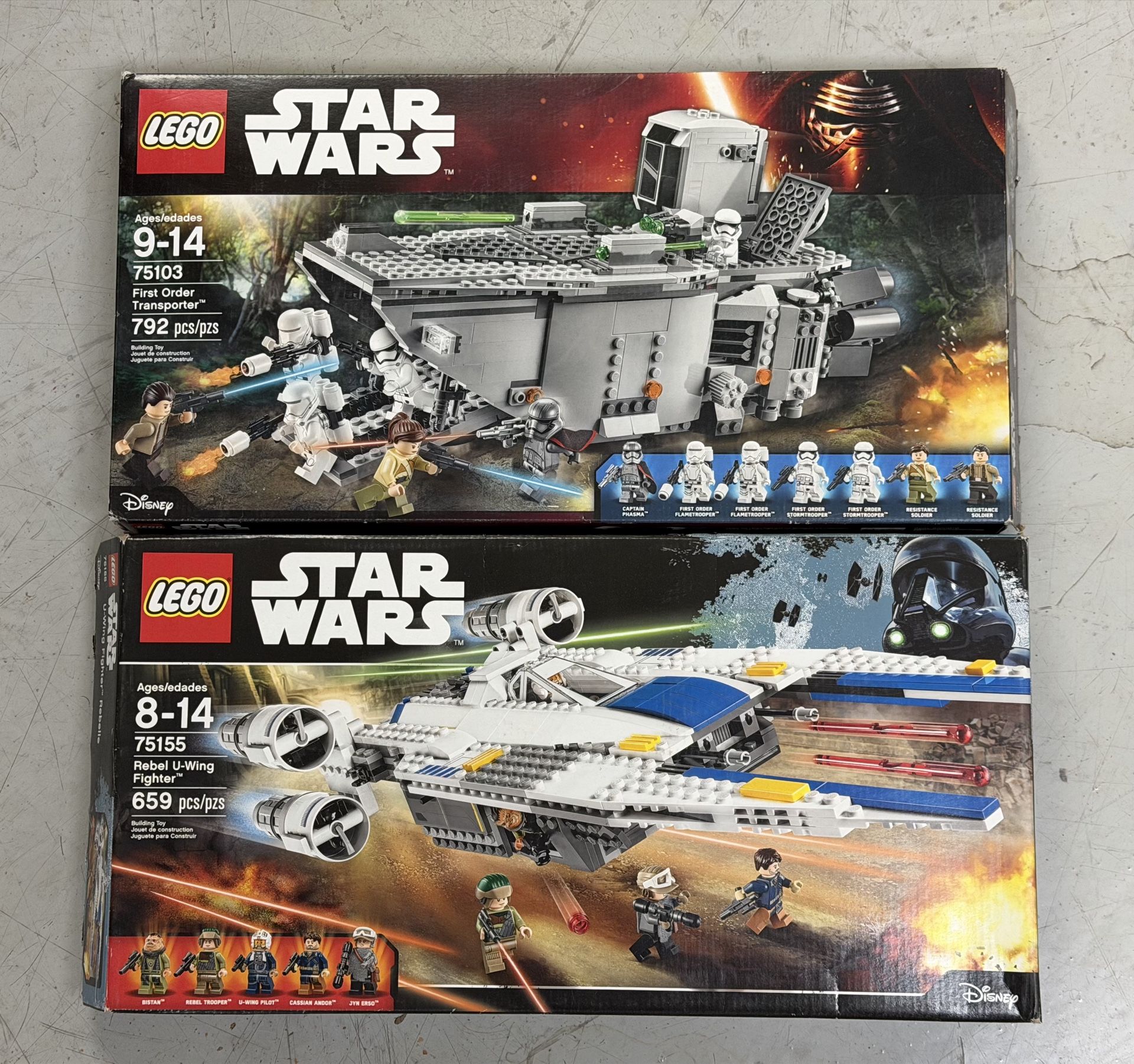 Lot of 2 (Previously Built) LEGO Star Wars 75103 and 75155