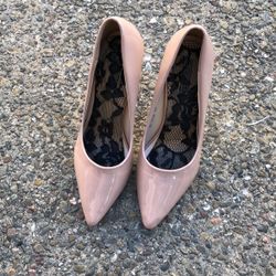 Zevida Heels With Red Soles (black Lace Is A Gel Liner Not Part Of The Actual Shoes) 