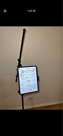 K&M 19791 Professional Tablet Holder – Mic Stand Mount for iPad & Tablets