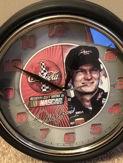Dale Earnhardt Jr Clock NASCAR Coca Cola
