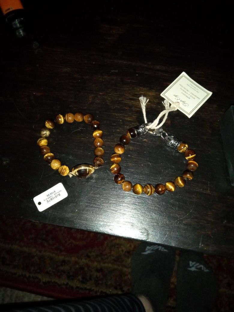 His & Her's Tiger Eye Bracelet Set