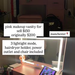 Pink vanity