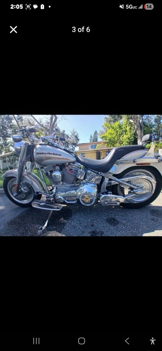 2005 Harley Davidson Chromed fat boy .