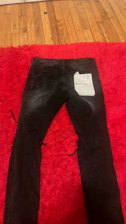Black purple jeans