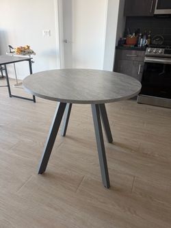 Grey Dining Table Round