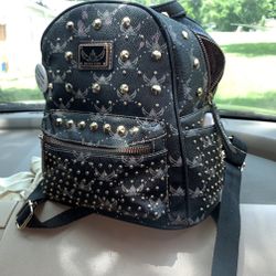 Black Studded Backpack/Purse 