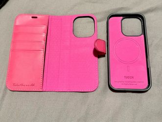 Pink Wallet Case for iPhone 16 Pro