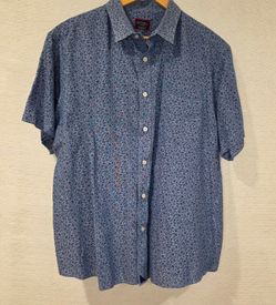 UNTUCKIT ButtonUp Shirt Mens XLarge Blue Floral Kallmet ShortSleeve Cotton Linen
