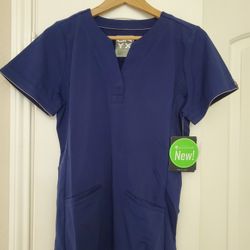 Healing Hands Onyx Alexa Scrub Top, Navy Color, Size S