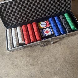 Poker Chips + Case