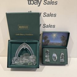 Waterford Marquis Crystal Nativity Wise Men Holy Family Little Town of Bethlehem