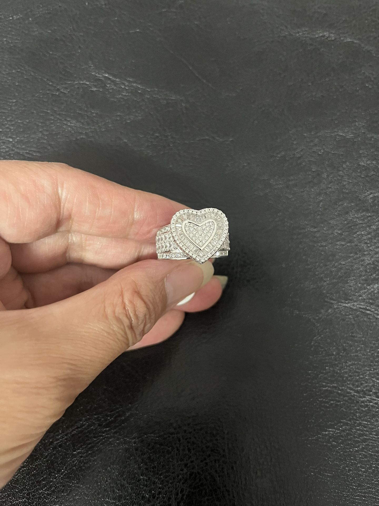 925 Sterling Silver Heart ❤️ Ring.