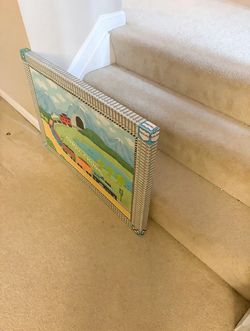Kids Train Canvas Wall Art — Choo Choo Scene