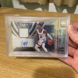 2019 Panini Select Rookie Jersey Auto /199 Ja Morant BGS 8.5